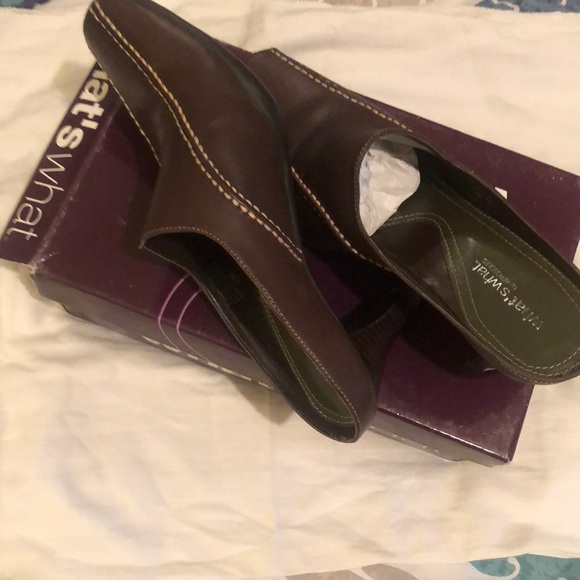 Leather mules brown - Picture 3 of 3